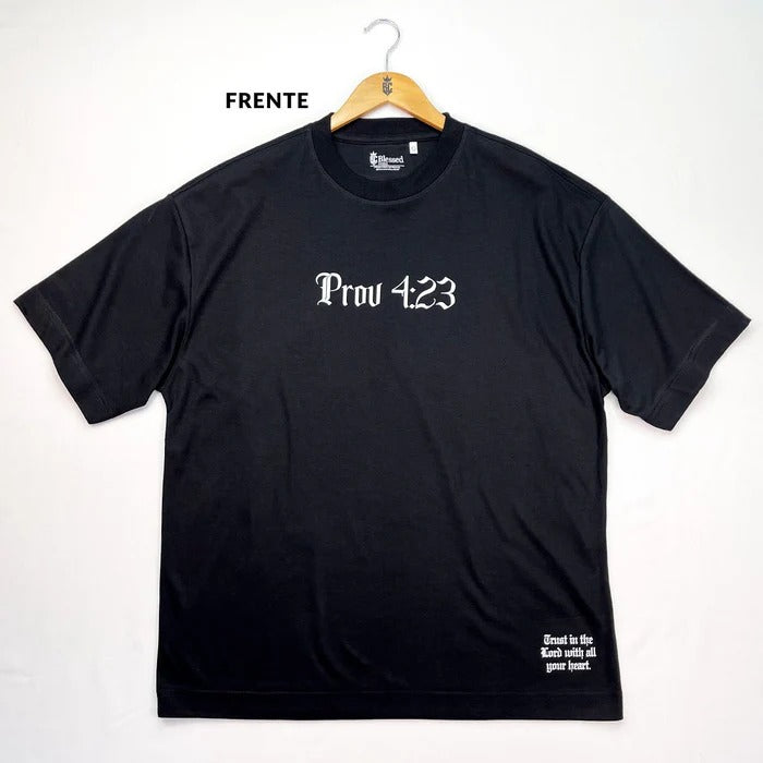 Oversized Preta Full Guarda Teu Coração Prov 4:23