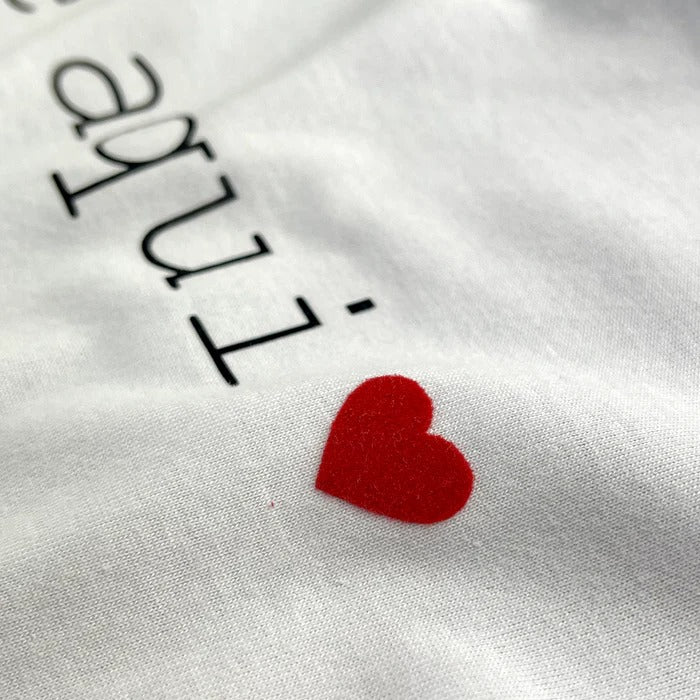 Camiseta Feminina Branca Eis-me aqui