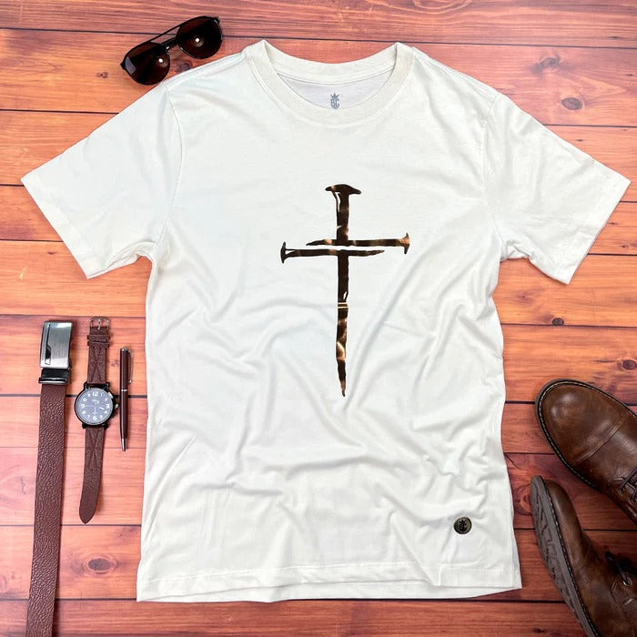 Camiseta Masculina Off White Cruz e Prego