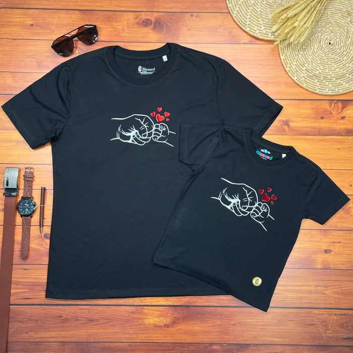 Kit Pai e Filho Preto Toque de Pai e Filho(a)