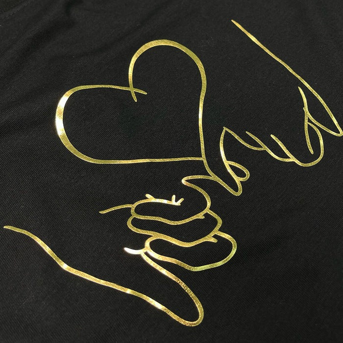 Kit Namorados Preta Mãos Coração