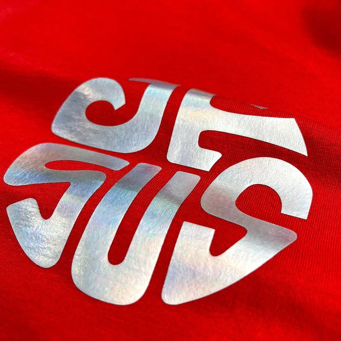 Camiseta Masculina Vermelha Jesus