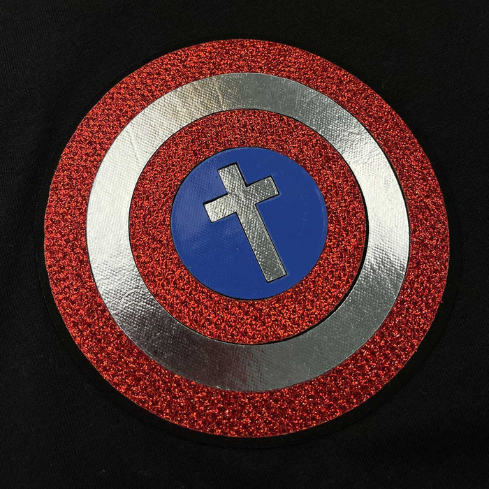 T-Shirt Infantil Preta Escudo Cruz