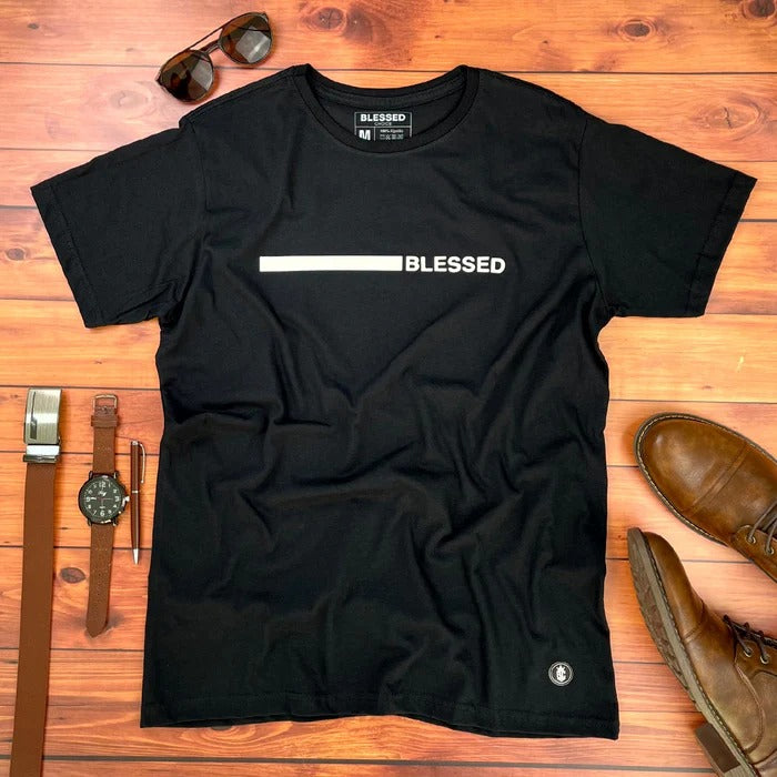 Camiseta Masculina Preta Blessed
