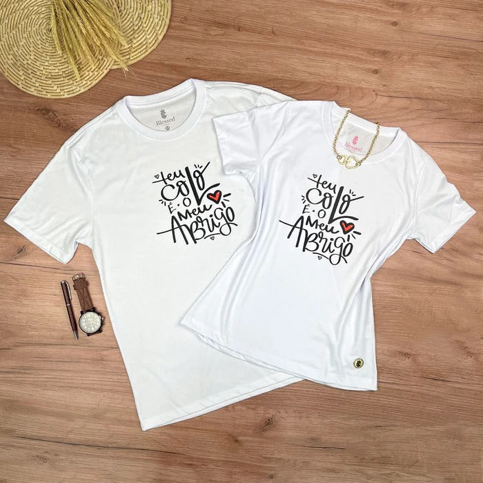 Kit Namorados Branca Teu Colo é o Meu Abrigo