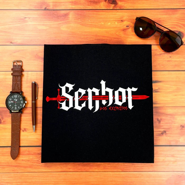 Camiseta Masculina Preta Senhor Dos Exércitos