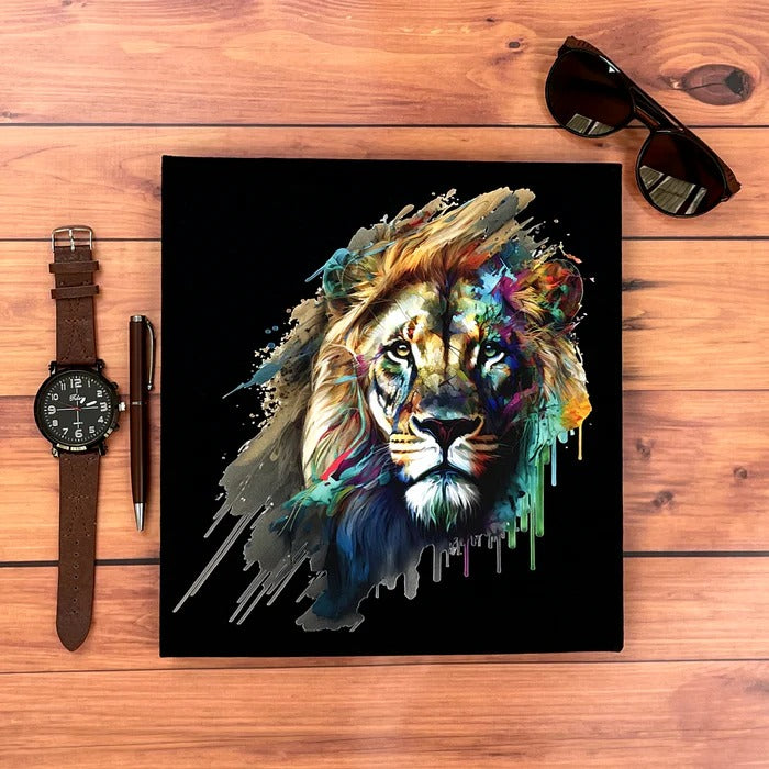 Camiseta Masculina Preta Leão