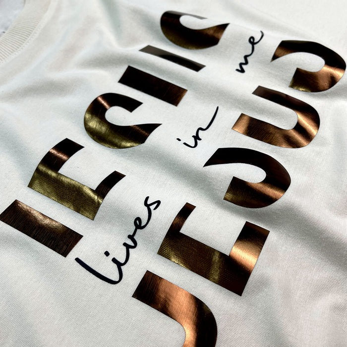 Camiseta Masculina Off White Jesus Lives In Me