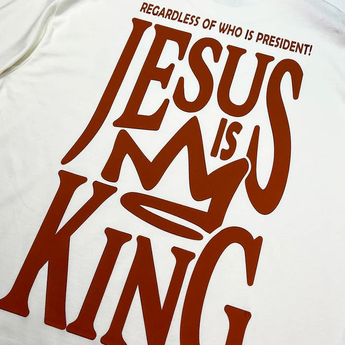 Oversized Off White Full Jesus Is King Coroa